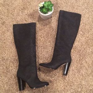 Michael Kors Knee High Black Leather Boots